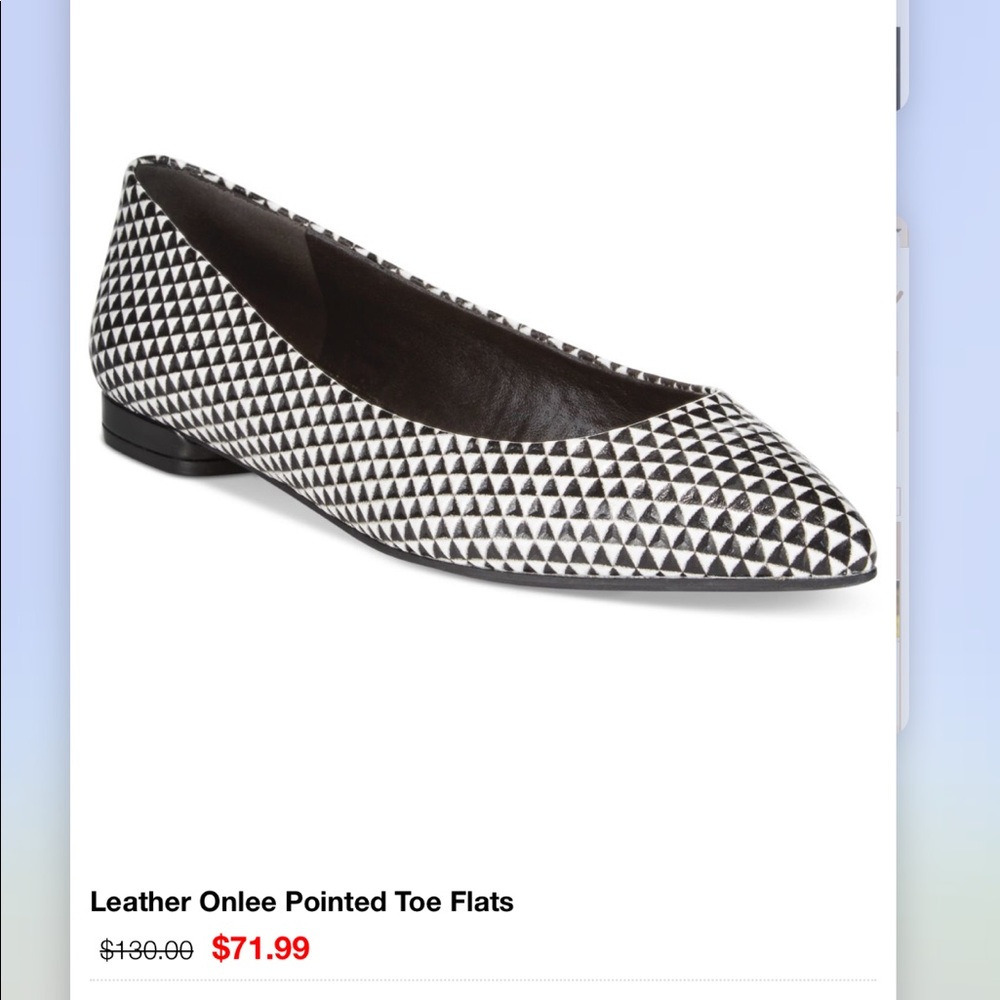 ❗️FIRM❗️Nine West Geo leather🖤Onlee pointed flats